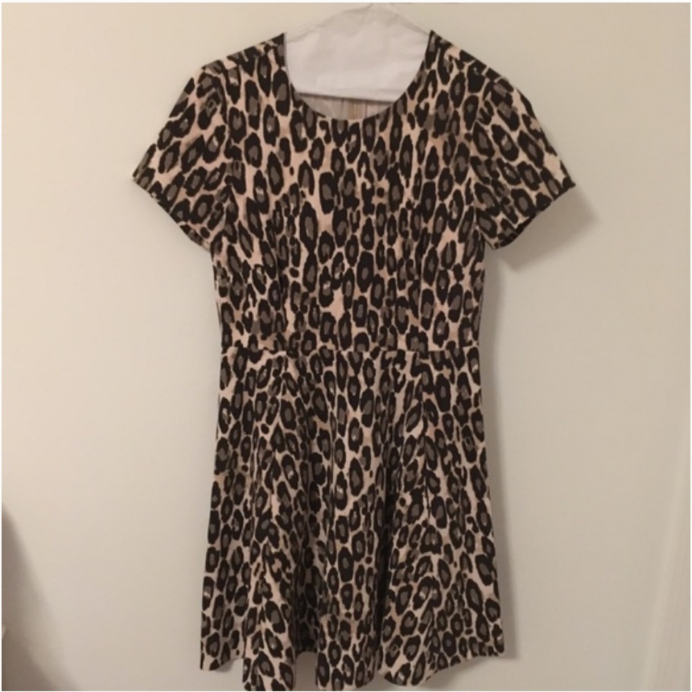 Kate Spade Autumn Leopard Flared Dress 4 nwot - Picture 9 of 14